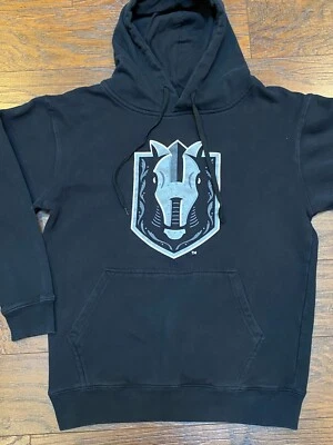 Sudadera con capucha pulóver polar de hockey de caballeros plateados para hombre - negra, pequeña Foto 1 de 4