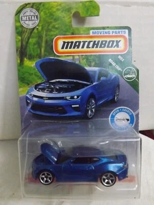 2019 Matchbox Moving Parts Blue '16 Chevy Camaro Road Trip - Picture 1 of 2