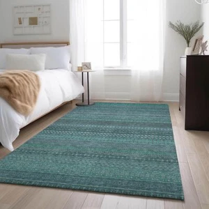 Addison Rugs Mayfield AMF527 Turquoise 5' x 7'6" Indoor Premium Machine Washable - Picture 1 of 6