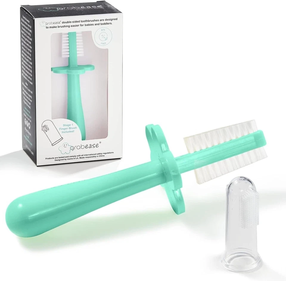 Baby Toothbrush Finger Toothbrush Training Toddler Grabease Double Sided Baby