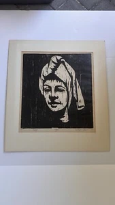 1964 FRAU PORTRAIT BLEISTIFT SIGNIERT JACOB PINS NUMMERIERT HOLZSCHNITT LITHOGRAPHIE - Bild 1 von 10
