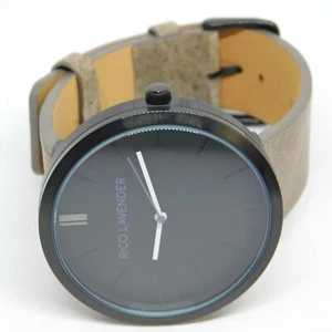 RICO LAVENDER Genuine Leather Quartz Analog Men's Watch New Battery - Picture 1 of 10