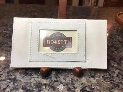 Vintage ROSETTI White Leather Passport Wallet  Purse Check Book Cover Clutch Bag - Image 1 of 4