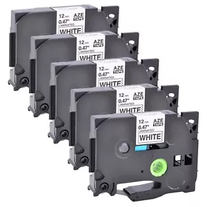 5 nastri etichette bianchi neri per Brother TZe-231 TZ-231 PT-D600VP P-touch 12 mm 8 m - Foto 1 di 5