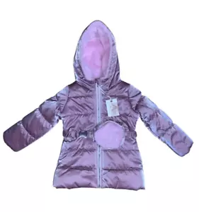 Jessica Simpson Toddler Hooded Winter Puffer Coat Size 4T Pink Outerwear NWT - Picture 1 of 6