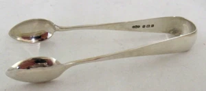 Antique Solid Silver - OLD ENGLISH SUGAR TONGS - Hallmarked:-Birmingham 1910 - Picture 1 of 6