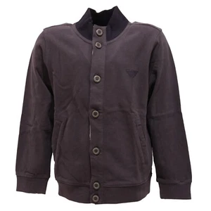0896S baby sweatshirt ARMANI JUNIOR with buttons grey sweatshirt kid - Picture 1 of 4