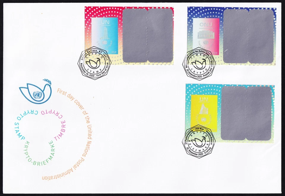 UN - NY+GEN+VIE . 2020 Souvenir Sheets . Jumbo First Day Cover - Image 1 of 1