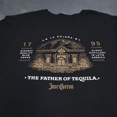 José Cuervo La Rojena Padre del Tequila Pequeño Manga Larga Negro Antiguo Destilería Foto 1 de 4