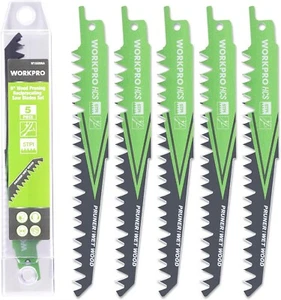 WORKPRO 152mm Reciprocating Saw Blades Set 5Pcs,with Plastic Storage Box - Picture 1 of 6