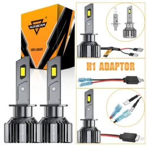 2x AUXBEAM H1 LED Headlights High Low Beam Fog Bulbs 90W 20000LM 600% Brighter - Picture 1 of 11