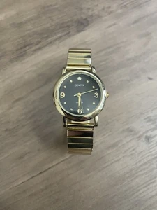 Gold-Tone Geneva Quartz Watch | Vintage Style | Fixer-Upper | Needs Battery - Picture 1 of 3