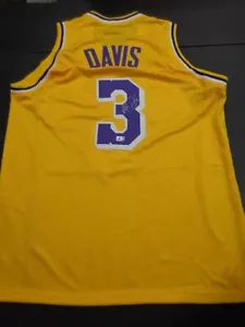 Anthony Davis Los Angeles Lakers Autographed Custom Basketball Jersey Size XL - Picture 1 of 3