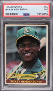 1984 Donruss Rickey Henderson #54  PSA 7