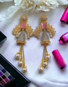 Indian High Quality New Bollywood Style Tradition Fancy Earring Fashion Jewelry - Picture 1 of 52