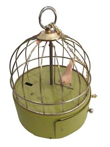 Vintage Kellerman Automation Musical Bird Cage Jewelry Box - WORKS