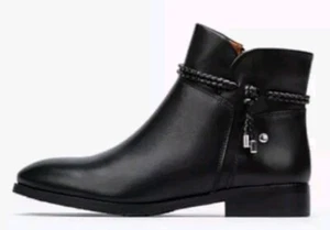 PIKOLINOS Flat Ankle boots Leather Royal for Woman In Blk Europe Size 38 (7.5-8) - Picture 1 of 11