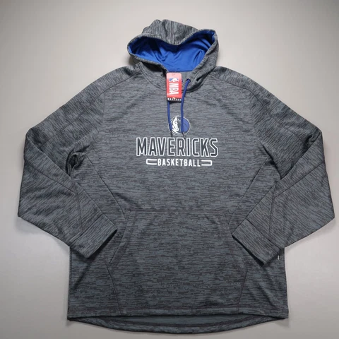 Dallas Mavericks Hoodie Mens Extra Large Gray NBA Sweatshirt Basketball New NWT Cover