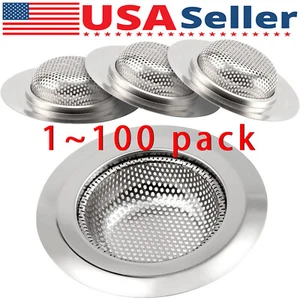 4.5" Kitchen Sink Strainer Stopper Stainless Steel Drain Basket Waste Plug - Picture 1 of 19