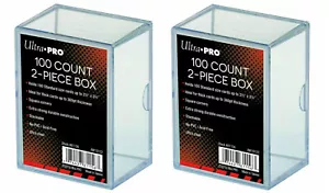 2 x Ultra PRO 100 Count Storage Box 2 Piece Standard Trading Cards 100ct - Picture 1 of 3
