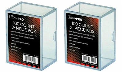 2 x Ultra PRO 100 Count Storage Box 2 Piece Standard Trading Cards 100ct - Image 1 of 3