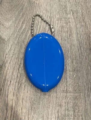 MONEDERO OVALADO DE GOMA APRETADO PARA HOMBRES MUJERES PORTA DINERO CARTERA - Hecho en EE. UU. Foto 1 de 4