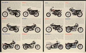 1973 Harley Davidson Lineup 4 Page Print Ad XLCH 1000 FLH1200 FXE120 FX1200 - Picture 1 of 2