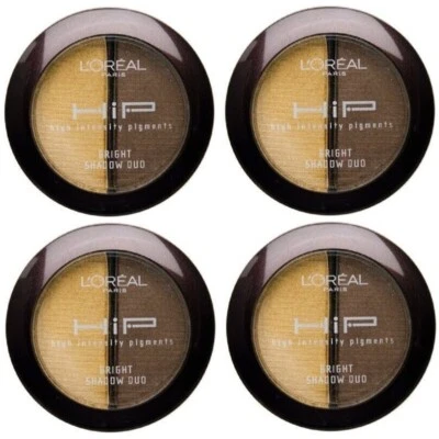 4 Loreal HIP Bright Eye Shadow Duo # 864 Bustling Each 0.08 oz (2.4 g) Sealed - Image 1 of 4