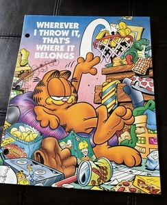 Garfield Whereever I Throw It Portfolio Ordner Jim Davis Comic Neu unbenutzt - Bild 1 von 4