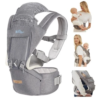 Portabebés, Portabebés 6 en 1 Recién Nacido a Niño Pequeño con Asiento de Cadera (Ergonómico... Foto 1 de 4