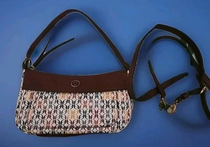 Fossil Skylar Baguette Crossbody Leather/Canvas Shoulder Bag Multi-color NOS - Picture 1 of 11