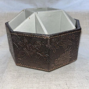 Kunstleder drehbarer Stifthalter Achteck - Bild 1 von 8