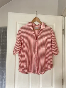 Vintage Golden Wings Damengröße 20 W gestreifte Bluse Pool Urlaub Club - Bild 1 von 7