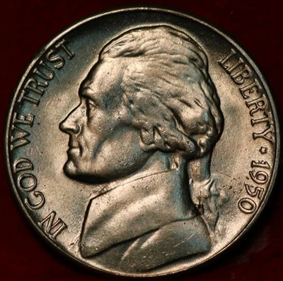 Uncirculated 1950-D Denver Mint Jefferson Nickel Not Silver - Image 1 of 2