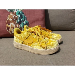 Nike Air Force Mineral Gold Samt Mode Turnschuhe 849345-700 Jugend Größe 4y - Bild 1 von 11