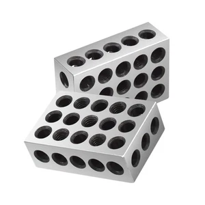 1 Matched Pair Accuracy 1 x 2 x 3 Inch Blocks 23 Holes 0.0002" Machinist 1-2-... - Picture 1 of 7