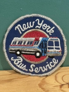 VINTAGE NEW YORK BUS SERVICE EMBROIDED PATCH NYBS NYC - Picture 1 of 2