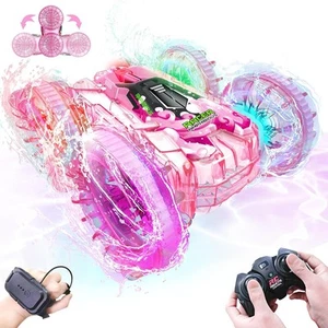 NEW Amphibious Remote Control Car 4WD Waterproof RC with Gesture Sensing - Pink - Picture 1 of 6