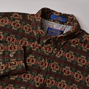 Pendleton Southwest Corduroy Cotton LS Button Down Shirt Mens Medium - Picture 1 of 7