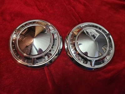 NOS 1961 Pontiac Hubcaps 1962 Center Caps 1963 Dog Dish Wheel Covers - Image 1 of 2