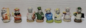 Lote de 8 estatuillas de ratón miniatura Russ vintage de 1,5" de alto   - Imagen 1 de 6