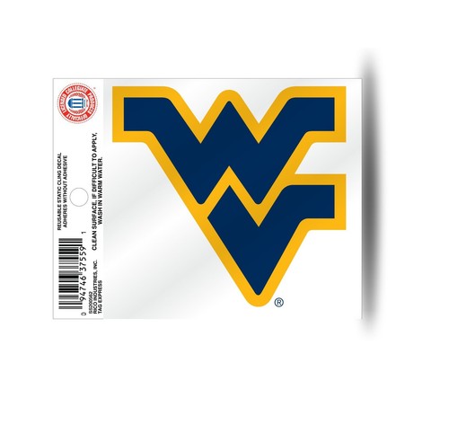 West Virginia Mountaineers Static Cling Sticker NEW!! Window or Car ...