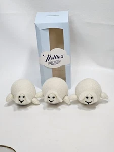 Nellie's Flyerballs, Wool Dryer Balls,  3 Cute Sheep Wool Balls - Picture 1 of 8