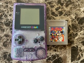 Nintendo Game Boy Color Console Atomic Purple CGB-001 Tested With Dr. Mario