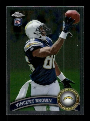 2011 Topps Chrome RC Refractors 42 Vincent Brown BXCP43 - Image 1 of 2