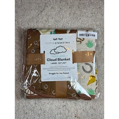 Little Sleepies карамель готов к родео облако одеяло большой 50 x 50 новый с Ярлыками - Изображение 1 из 3