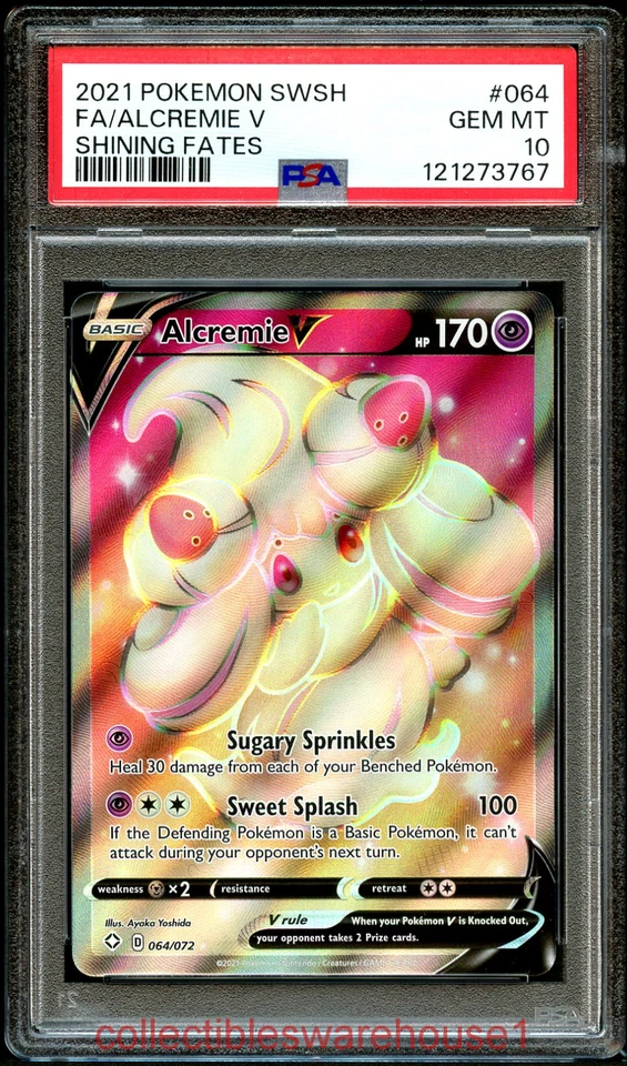 Pokemon Shining Fates Alcremie V 064 PSA 10 - Image 1 of 2