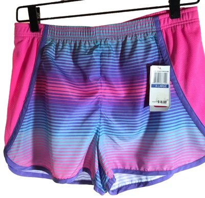 Pantalones Cortos de Correr Capa 8 para Niñas XL Ciruela Magenta Secado Rápido Forrados Bolsillo Gimnasio Foto 1 de 4