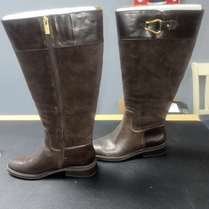 Vince Camuto Weite Kalbsleder Reitstiefel - Andalian-CoffeeBean Wildleder 9M A620747 - Bild 1 von 16