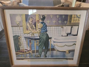 Vintage Badezimmer Fortschritt 1895 Werbung Kunst *selten* - Bild 1 von 3
